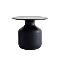 table d'appoint guéridon - mini bottle céramique diam 45cm x h 42cm noir