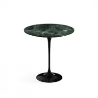 table d'appoint guéridon - saarinen marbre ø 51 x h 51 cm plateau marbre, base rilsan noir marbre verde alpi brillant