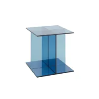 table d'appoint guéridon - ct08 vier l 40cm x p 40cm x h 40cm bleu verre