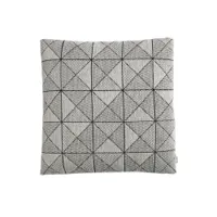 coussin - coussin tile noir et blanc l 50cm x h 50cm housse 100% laine, rembourrage plumes et polyester