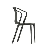 petit fauteuil - belleville armchair plastique polyamide moulé noir l 55cm x p 49cm x h 83cm,  assise h 47cm