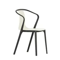 petit fauteuil - belleville armchair plastique polyamide moulé crème l 55cm x p 49cm x h 83cm,  assise h 47cm
