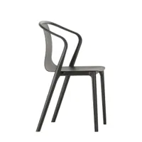 petit fauteuil - belleville armchair plastique basalt polyamide moulé l 55cm x p 49cm x h 83cm,  assise h 47cm