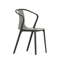petit fauteuil - belleville armchair plastique gris mousse polyamide moulé l 55cm x p 49cm x h 83cm,  assise h 47cm