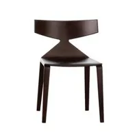 chaise - saya bois bois contreplaqué moulé noir l 53,5cm x p 52,5cm x h 76cm,  assise h 45cm