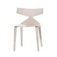 chaise - saya bois blanc bois contreplaqué moulé l 53,5cm x p 52,5cm x h 76cm,  assise h 45cm