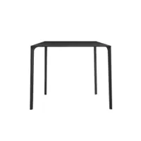table - nuur 79x79 plateau laminé fenix, structure aluminium laqué l 79cm x p 79cm x h 74cm noir