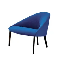 fauteuil - colina m pieds bois bleu 756 l 96cm x p 74,5cm x h 69cm,  assise h 40cm tissu kvadrat divina, structure bois, piètement bois teinté wengé