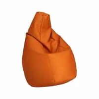 pouf - sacco l 80cm x p 80cm x h 68cm tissu vip orange