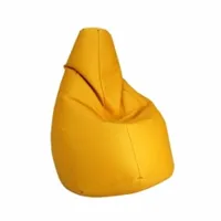 pouf - sacco l 80cm x p 80cm x h 68cm tissu vip jaune