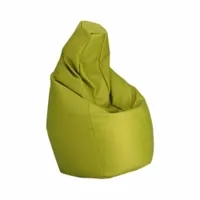 pouf - sacco l 80cm x p 80cm x h 68cm tissu vip vert