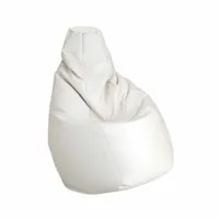 pouf - sacco blanc l 80cm x p 80cm x h 68cm tissu vip