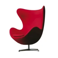 fauteuil - oeuf (egg) tissu divina tissu divina, acier, aluminium satiné l 86cm x p 95cm x h 107cm, assise h 37cm rouge 623