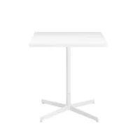 table - wim 69x69 blanc plateau laminé fenix, structure aluminium laqué l 69cm x p 69cm x h 74cm