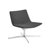 fauteuil - catifa 60 lounge remix l 74cm x p 74cm x h 65,5cm, assise h 37cm tissu kvadrat remix, aluminium brillant gris 852