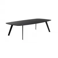table basse - solapa fenix 58x118 noir l 118cm x p 58cm x h 30cm plateau fenix® mat, pieds fibre de verre et polypropylène