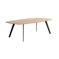 table basse - solapa 60x120 l 120cm x p 60cm x h 36cm chêne plateau mdf plaqué chêne, pieds fibre de verre et polypropylène