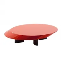 table basse - 520 accordo rouge brillant bois laqué l 140cm x p 125cm x h 30cm