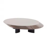 table basse - 520 accordo bois laqué marron glacé l 140cm x p 125cm x h 30cm