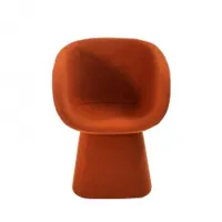 fauteuil - armada club rouge orange 0608 l 60 x p 65 x h 84 cm, assise h 45 cm tissu kvadrat tonus 4, mousse ignifugée