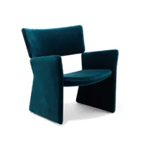 fauteuil - crown tissu vescom ponza ponza bleu 7027.23 l 69 x p 66 x h 76 cm, assise h 39 cm