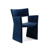 petit fauteuil - crown tissu vescom ponza l 59 x p 56 x h 83 cm, assise h 45 cm ponza bleu 7027.22