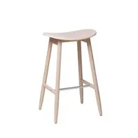 tabouret haut - icha bar stool blanc chêne huilé l 43 x p 37 x h 68 cm, assise h 65 cm
