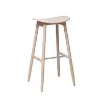tabouret haut - icha bar stool blanc chêne huilé l 43 x p 37 x h 78 cm, assise h 75 cm