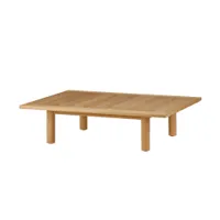 table et table basse extérieur - tibbo l teck l 139 x p 103 x h 35 cm