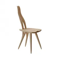 chaise - fenis cm erable naturel erable massif verni l 38 x p 58 x h 96 cm, assise h 45 cm