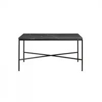 table basse - planner 75x45 charbon l 75 x p 45 x h 40 cm marbre, acier finition époxy