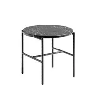 table d'appoint guéridon - rebar ø 45 marbre ø 45 x h 40,5 cm marbre noir/ noir