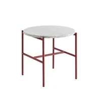 table d'appoint guéridon - rebar ø 45 marbre ø 45 x h 40,5 cm marbre gris/ rouge