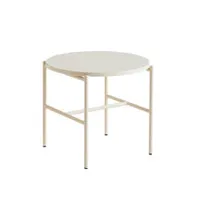 table d'appoint guéridon - rebar ø 45 marbre ø 45 x h 40,5 cm marbre beige/ albâtre