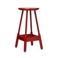 tabouret haut - albert bar stool hêtre laqué rouge l 38 x p 38 x h 75 cm