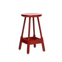 tabouret haut - albert bar stool hêtre laqué rouge l 38 x p 38 x h 65 cm