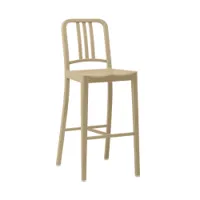 tabouret haut - 111 navy stool sable polypropylène recyclé, fibre de verre l 43 x p 47 x h 109 cm, assise 76 cm