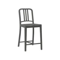 tabouret haut - 111 navy stool anthracite polypropylène recyclé, fibre de verre l 42 x p 46 x h 96 cm, assise 63,5 cm