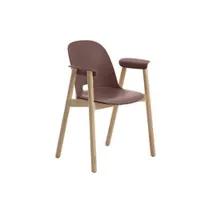 petit fauteuil - alfi armchair marron polypropylène et sciure de bois recyclés, frêne naturel