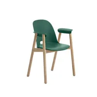 petit fauteuil - alfi armchair vert polypropylène et sciure de bois recyclés, frêne naturel