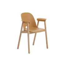 petit fauteuil - alfi armchair sable polypropylène et sciure de bois recyclés, frêne naturel