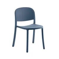 chaise - 1 inch reclaimed bleu polypropylène recyclé, fibre de bois