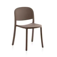 chaise - 1 inch reclaimed marron polypropylène recyclé, fibre de bois