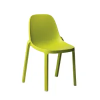 chaise - broom chair vert polypropylène et sciure de bois recyclés