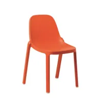 chaise - broom chair orange polypropylène et sciure de bois recyclés