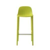 tabouret haut - broom stool vert polypropylène et sciure de bois recyclés l 44 x p 42 x h 100 cm, assise 76 cm