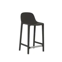 tabouret haut - broom stool anthracite polypropylène et sciure de bois recyclés l 43 x p 41 x h 85 cm, assise 61 cm