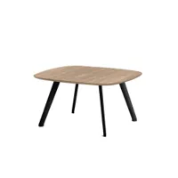 table basse - solapa 60x60 chêne plateau mdf plaqué chêne, pieds fibre de verre et polypropylène l 60 x p 60 x h 30 cm