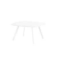table basse - solapa 60x60 blanc plateau laminé laqué, pieds fibre de verre et polypropylène l 60 x p 60 x h 30 cm
