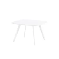 table basse - solapa 60x60 blanc plateau laminé laqué, pieds fibre de verre et polypropylène l 60 x p 60 x h 36 cm